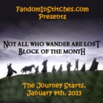 Fandom in Stitches 2013 Not All Who Wander Are Lost BOM Quilt Along
